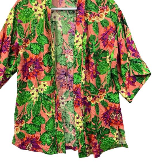 Panama Jack Trppical Boho Open Front Kimono Shirt Women’s Sz. Small - Picture 4 of 13